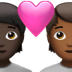 🧑🏿‍❤️‍🧑🏾 couple with heart: person, person, dark skin tone, medium-dark skin tone display on Apple